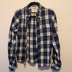 Abercrombie & Fitch Blue and White Checkered Shirt